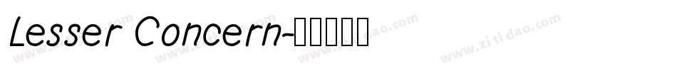 Lesser Concern字体转换